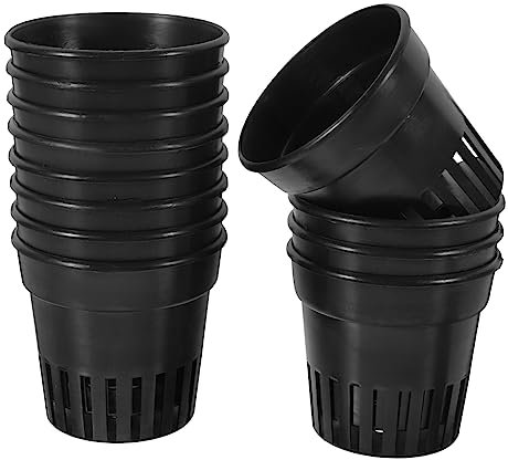 BESPORTBLE 12- Cestas para Macetas Vasos de Plástico para Plantas para Jardín Orificios de Drenaje para Un Saludable de