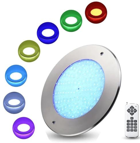 Luz de Piscina LED IP68 impermeable integrada 25W 30W 35W 45W 55W luz subacuática RGB for exteriores estanque Led Piscina foco (Color : RGB, Size : 35W)