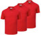 Trutex Basics 3 Pack Regular Fit, Short Sleeve School Polo Shirts for Boys and Girls (2-16 Years), Unisex Kids Polo Shirts Boys and Girls, Ideal for PE Kits - Genuine School Uniform Bright Red