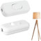 2PCS White Light Double Pole Inline Switch 250V 6Amp for 2 or 3 Core Round or Flat Wire - Home, School, Office Desk Lamp/Light/Bulb