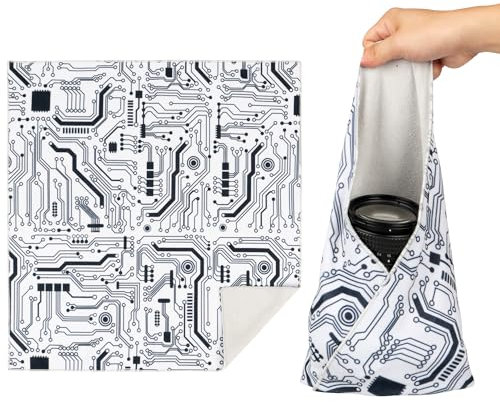 Walking Way Magic Protective Wrap Selbstklebe-Etui Kit Kratzfest Staubdicht Waschbar Tuch für Kameras Objektiv Elektronische und kosmetische Produkte(Circuit, 35 * 35cm)