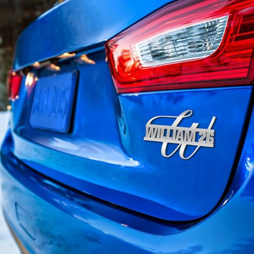 ALICESER Personalisiertes Auto-Emblem, Text, Zahlen, Buchstaben, benutzerdefiniertes 3D-Metall-Klebeband, Auto-Embleme, Aufkleber-Banner für Autos, LKW, SUV, Motorrad, Fahrzeugbeschriftung (Design 5)