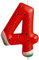 Cxryrzhe 4th Birthday Candles Number 4 Red Watermelon Birthday Party Watermelon Theme for Baby Girl Boy Birthday Cake Topper Graduation Celebration Anniversary Wedding Dessert Fruit Party Decorations