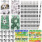 Fizdoqg Fussball Mitgebsel Jungen Set 48 Stück Fußball Mitgebsel Kindergeburtstag 12 Fußball Bleistift + 12 Fussball Radiergummi + 12 Papiertüten + 12 Schnapparmband für Fussball Party Mitgebsel