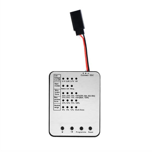 GERUI RC-Programmkarte Elektronischer Geschwindigkeitsregler-Programmierer für RC Car 25A - 150A ESC Programming Truck Ship Accessories