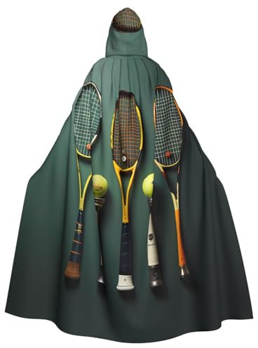 BROLEO Halloween Erwachsene Kapuzenumhang für Partys und Kostüme, Tennisbälle und Schläger Bild
