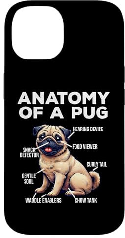 Hülle für iPhone 14 Anatomy Of A Pug Funny Dog Pug Lover