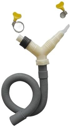 Adaptateur de té de drainage, raccord de tuyau de drainage for évacuation de machine à laver et de sèche-linge avec tuyau de drainage rallongé(Hose length-2m)