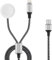 ELUTENG 2 en 1 Cargador Watch y Phone, 4FT Cargador Carga Rápida con Cable, Inalámbrico Magnético Cable de Carga para Watch Series 10/9/8/7/6/5/SE/Ultra y Phone 14/13/12/11
