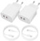 USB C Adapter 20Wx2,2Port USB C Ladegerät mit 2x2M Schnellladekabel, für iPhone 16 15 iPad Samsung Huawei, USBC Stecker Schnellladegerät Netzstecker USBC Netzteil Ladestecker Charger