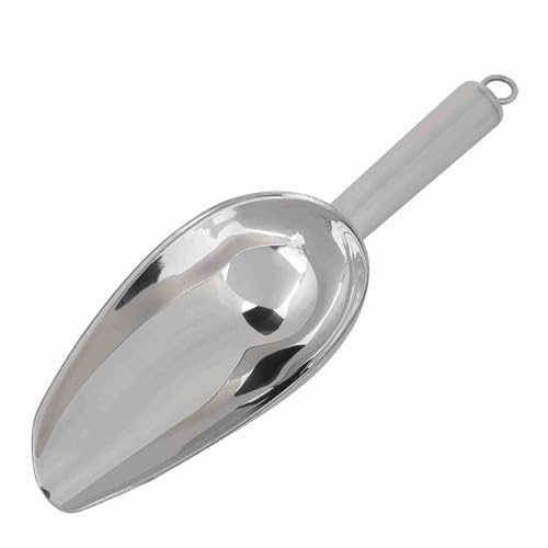 Pala de Alimentos de Hielo de Acero Inoxidable Premium, Multifuncional, Ergonómico, Superficie de Esmalte de Espejo, 8 oz
