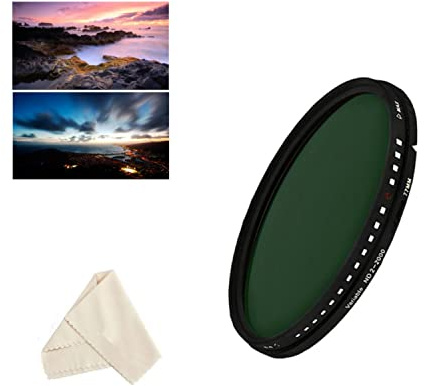 ND2-2000 Graufilter für Nikon Nikkor Z 24–70 mm f/2.8 S Objektiv mit Nikon Z9, Z8 Kamera, 82 mm, ND2-2000, variabel einstellbar, ND-Filter