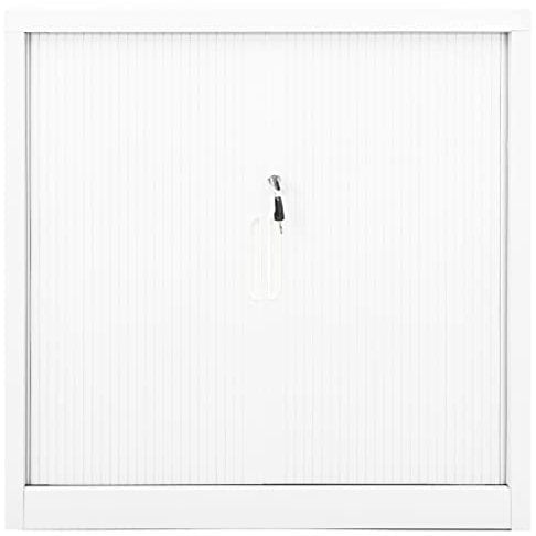 Vetnasa Armoire à Portes coulissantes Blanc 90x40x90 cm Acier,Meubles,Armoires & Meubles de Rangement,Casiers & armoires de Rangement,Blanc,26.8kg,336429