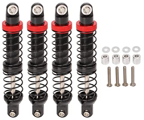RC -Stoßdämpfer Absorber, 4pcs Aluminiumlegierung einstellbarer Dual -Abschnitt -RC -Autodämpfer für 1/10 Crawler Car (90 mm)