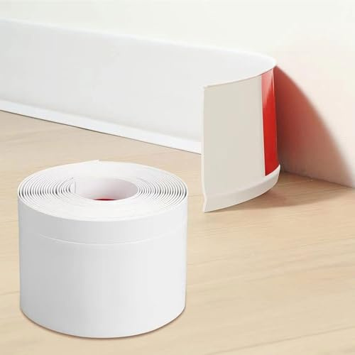 Sockelleiste Selbstklebend PVC, Wasserdicht, Flexibel, Dekorativ Fussleisten aus Kunststoff Individuell Zuschneidbar für Küche und Badezimmer(15cm/3m)