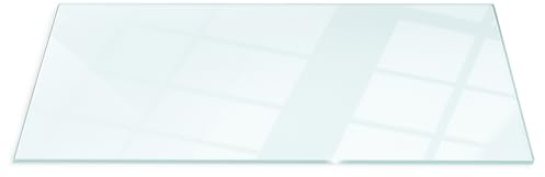 Plaque de Sol de Cheminée 125x50 cm Rectangle Transparent Installation Facile Verre sous la Cheminée Plaque de Sécurité Revêtement de Sol Bords Polis Protection Thermique