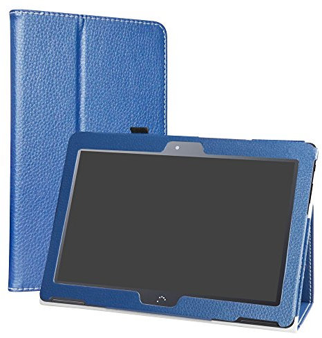 LiuShan BQ Aquaris M10 Funda, Folio Soporte PU Cuero con Funda Caso para 10.1 BQ Aquaris M10 Android Tablet,Azul Profundo