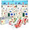 Humbi Spielmatte Baby Krabbelmatte Faltbarer XPE-Schaumstoff Doppelseitig Wasserdicht Größe 150x180x1cm Teppich Babymatte rutschfest Tragbar (London/Straßen)