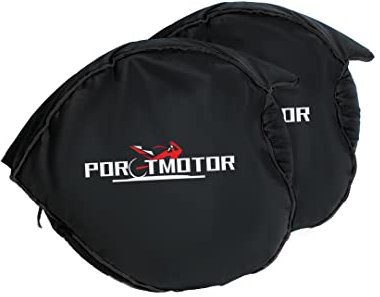 Porotmotor Motorcycle Tire Warmer fasten heating Windstop Tyre Cover Windbreak Tire Cover Case Winter 17 inch in Black