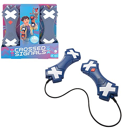 Mattel Games HCF41 - Crossed Signals Familienspiel mit sprechenden Leuchtstäben, alleine oder in der Gruppe mit bis zu 4 Spielern spielbar, Spielzeug ab 8 Jahren