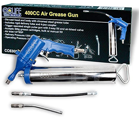 CCLIFE Druckluft Fettpresse 6000 PSI Schmierung Pneumatisch Schmierpresse | 1/4' BSP Lufteinlass