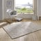 Taracarpet Handweb-Teppich Malmoe Wolle im Skandinavischem Landhaus Design Wohnzimmer Esszimmer Schlafzimmer Flur Läufer beidseitig verwendbar hellgrau meliert 070x130 cm