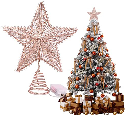 Tangger Puntale per Albero di Natale - Stella Superiore Topper (25 * 20.5cm)