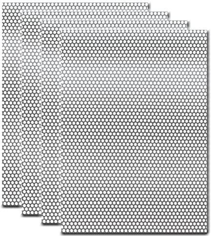 GERAWOO Grillage Anti Rongeur INOX Rigide et Fin, 4Pcs Grille Alliage Aluminium-Magnésium Fine pour Empêcher Souris Rat Insectes Serpents Moustique 30 x 21cm