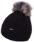 Faera Mütze Damen Glantzgarn Bommelmütze Wintermütze Leichter Glitzer gefüttert Winter Futter Beanie Mädchen 77, Farbe:Schwarz