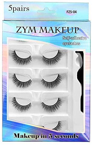 Self Adhesive Eyelashes Reusable Waterproof Natural Fluffy False Without Glue Lashes Extension Eye Makeup Set