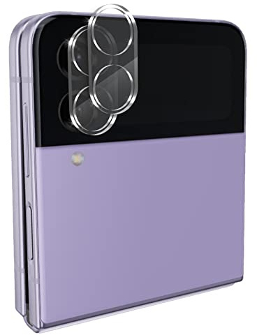 PHONILLICO Protection Caméra pour Samsung Galaxy Z Flip 4 [Lot de 2] Verre Trempé Lentille Appareil Photo Arrière Film Protection Anti Rayure