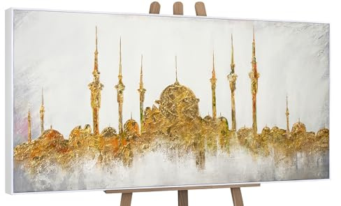 YS-Art XXL Abstrakt Acrylbild auf Leinwand Moschee handgemalte Luxus
