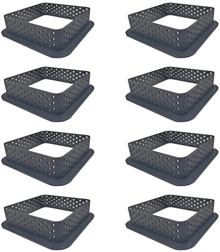 CTForest 8 Pezzi Stampo Forno Quadrato Mousse Mould, Silicone Torta Quiche Square per Gourmets