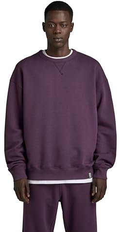 G-STAR RAW Felpa Unisex Essential Loose Maglione, Viola (Lt Maze D22995-d395-8880), XS Uomo