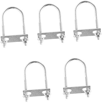 Housoutil Fixture 3pcs Stainless Steel clamp Tube clamp U-Bolt Clip U Shaped Fixing Clip U Buckle Gear Galvanized Mini Barometer