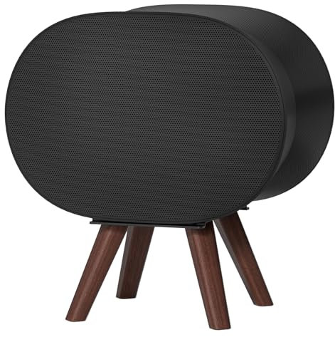 Chunxiao Black Wooden Table Stand for Sonos Era 300, Custom Fit Speaker Stand, Metal and Wood, 15 Pound Load Capacity