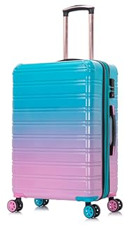 CELIMS - Koffer aus Polycarbonat | Mittelgroßer Koffer | 20kg Koffer | Mittelgroßer Koffer mit 4 Rädern | Mittelgroßer Koffer | Türkis