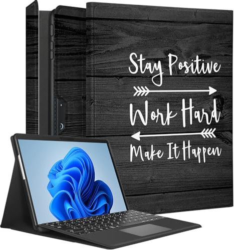 Wazzasoft for Microsoft Surface Pro 9 Case 13 Inch 2022 for Men Women Boys Folio Cover Black Cool Design Protection Compatible with Type Cover Keyboard for Windows Surface Pro 9 Case 13 Tablet
