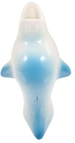 Cabilock Keramikvase Getrocknete Blumenvase Bücherregal-vase Vasen Hydroponische Vase Delphin-blumenvase Kreative Vase Blumenvase Keramik Süße Vase Rustikale Porzellan Blumenarrangement