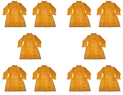 shanpu 10X El 120cm Delantal de Soldadura Ropa Protectora de Soldador de Larga IgníFuga Partido Resistente Al