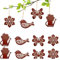 12er Set Edelrost Vintage - Hängedeko, Vogel, Blumen, Gießkanne, Schmetterling, Deko Hänger - Rostoptik Gartendeko Metall Figur - Osterdeko zum Aufhängen mit Seil für Haus & Outdoor - Wandkunst