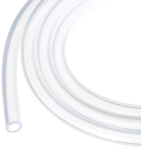 Rebower Tube en Silicone de 6 Mètres de Long, 5 mm de Diamètre Intérieur et 8 mm de Diamètre Extérieur, Transparent, en Plastique Industriel, pour Pompage, Vidange, Irrigation et Brassage
