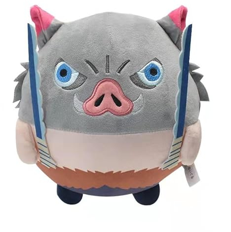 Xinchangda Hashibira Inosuke Figur Anime Kissen 22cm Weiches Kopfkissen Anime Charakter Deko-Kissen Sofa Dekoration Home Dekoration Sofa-Kissen