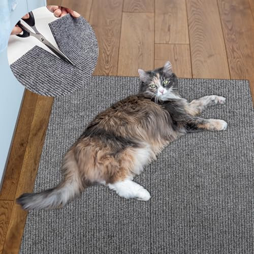 ENONCI Alfombrilla para rascar gatos, alfombrilla para arañazos para gatos con autoadhesivo, protectores de arañazos para sofá, protector de muebles antiarañazos, protector reutilizable para proteger
