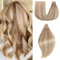 EINbeauty Tape Extensions Echthaar 20pcs Extensions Echthaar 45cm 40g Hellbraun mit Goldblond Tape In Extensions Echthaar Invisible Echthaar Extensions Tape Glatt Haarverlängerung(18inch,10/10/22#)