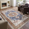 WONGS BEDDING Teppich 140x200cm Wohnzimmer Anti-Rutsch Super Soft Low Pile Waschbar Oriental Boho für Schlafzimmer Korridor Spielzimmer