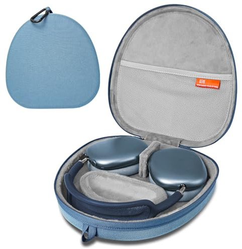 Sleep Mode Travel Case for AirPods Max - GEVO Hard Carrying Case for Apple AirPods Max Headphones - Portable Storage Bag for Over-Ear Headsets (Blue)