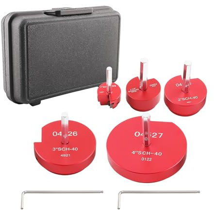 maXpeedingrods 5 Pcs PVC Pipe Reamer Kit with 1 Inch, 1-1/2 Inch, 2 Inch, 3 Inch, 4 Inch Head Aluminum, PVC Fitting Socket Saver Tool Set, Fit Standard 1/2 Drills