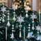 Weihnachtsbaumschmuck Set, Christbaumschmuck Schneeflocken Eiszapfen Set, Acryl Schneeflocken Eiszapfen Kristall, Weihnachtsbaum Deko, Kristall Weihnachten Deko(Keine Montage Erforderlich