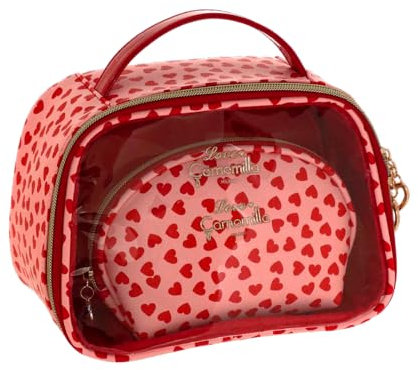 Camomilla Milano Set Beauty Case Donna, Beauty Bags, Collezione Juliette, Misura S, Colore Rosa